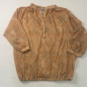 Vintage Women’s 70s Shirt in Earthy Tones